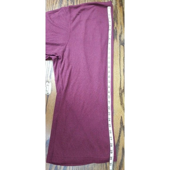 Natural Issue Maroon Red Short Sleeve Casual Crew - Picture 7 of 9